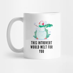 Introvert Christmas Quote Mug